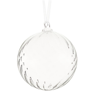 4.75" Clear Glass Ornament