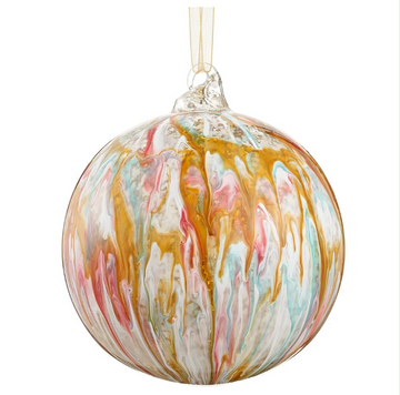 4.75" Watercolor Glass Ball Ornament