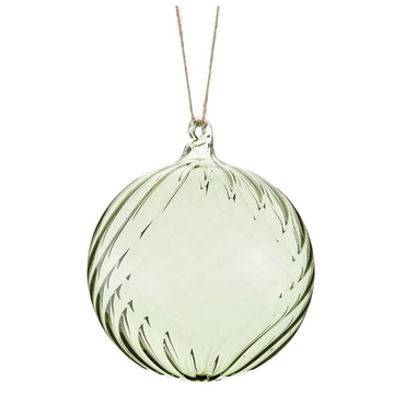 4" Mint Green Glass Ball Ornament