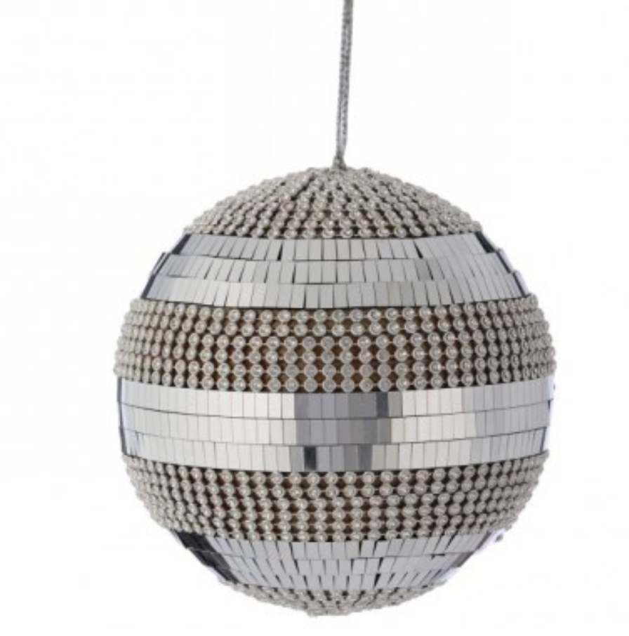 4" Mosaic Jeweled Ball Ornament