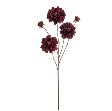 35" Dahlia Spray Burgundy