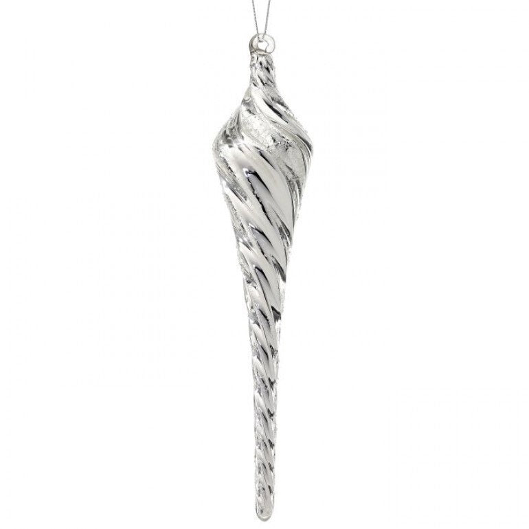 9.5" Silver Twisted Finial