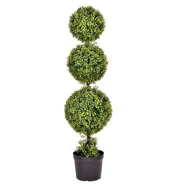 4' Faux Ball Green Topiary