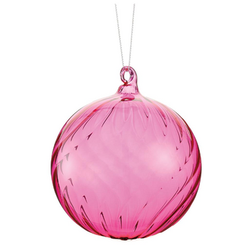 4" Hot Pink Ball Ornament