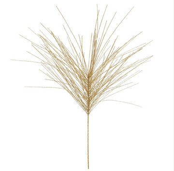 24" Gold Glittered Needle Pine Spray