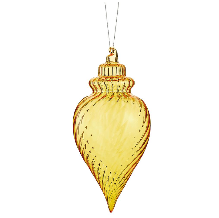 8.5" Amber Glass Final Ornament