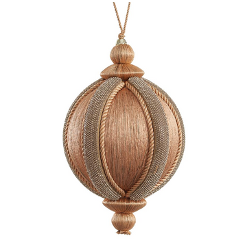 4" Copper Sparkle Yarn Ball Ornament