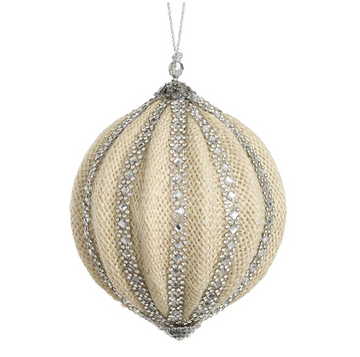 4' Jute Jeweled Ball Ornament