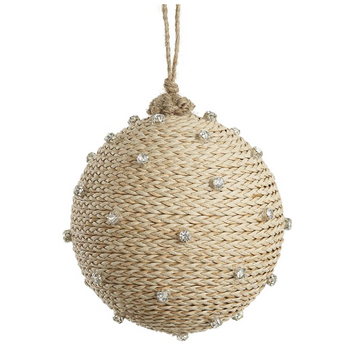 5" Jeweled Braided Bead Ball Ornament