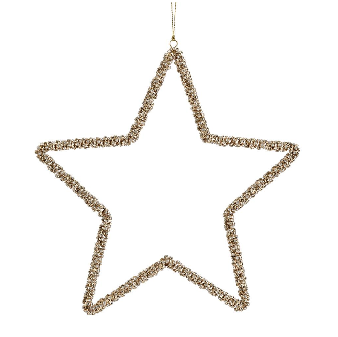 8.5" Gold Jeweled Star Ornament