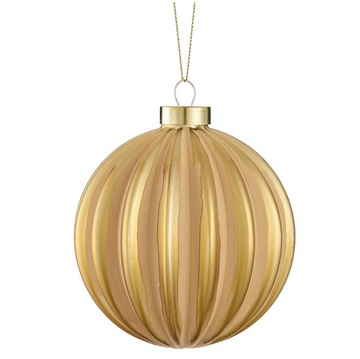 4" Brass Glass Ball Ornament