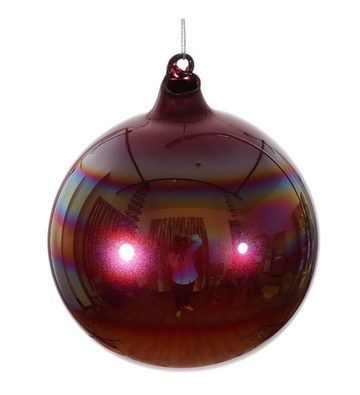 120MM Burgundy Ball Ornament