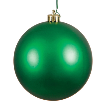 6" Green Matte Ball Ornament (Set o f 4)