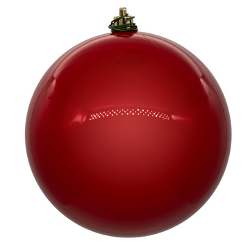 6" Red Pearl Ball Ornament (Set of 4)