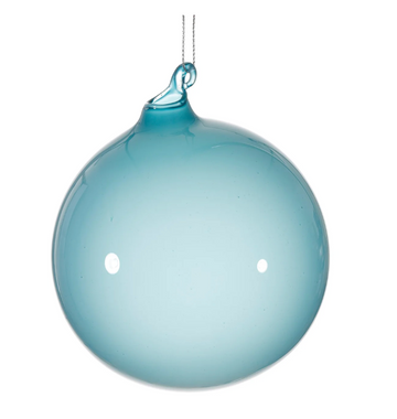 3.9” Denim Blue Glass Ball Ornament (Box of 3)