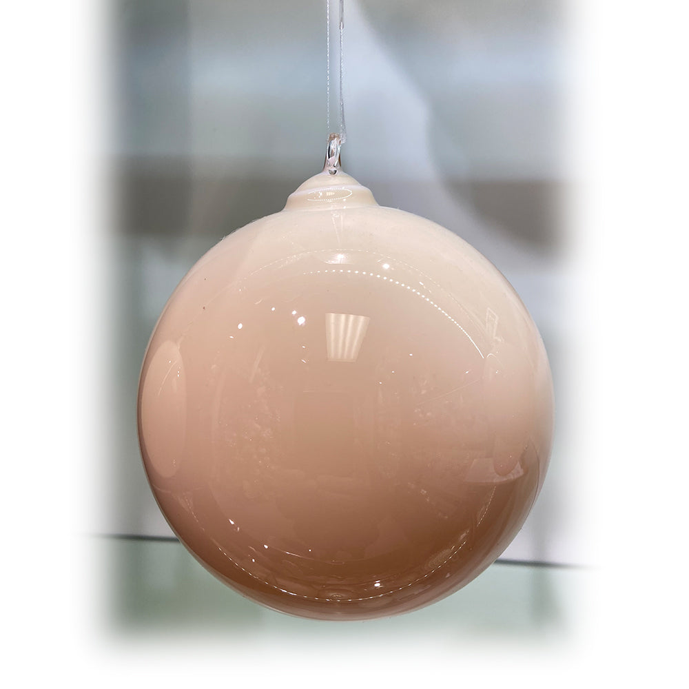 4.75” Peach Glass Ball Ornament