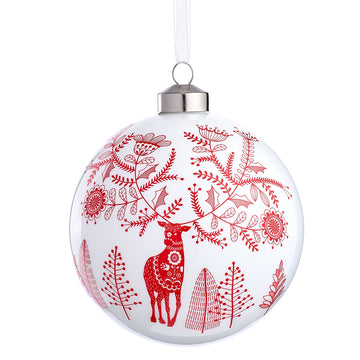 4.75” Reindeer Ball Ornament