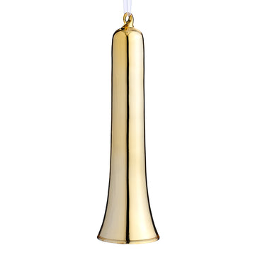 9” Gold Glass Bell Ornament