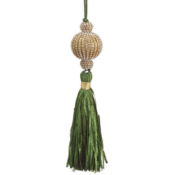 7” Deep Green Tassle Ornament