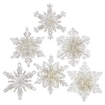 4.5” Intricate Snowflake Ornament (Set of 6)