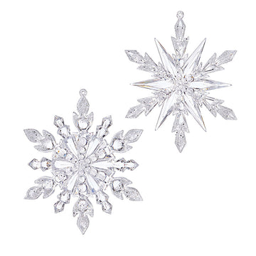 5” Realistic Snowflake Ornament (Set of 2)