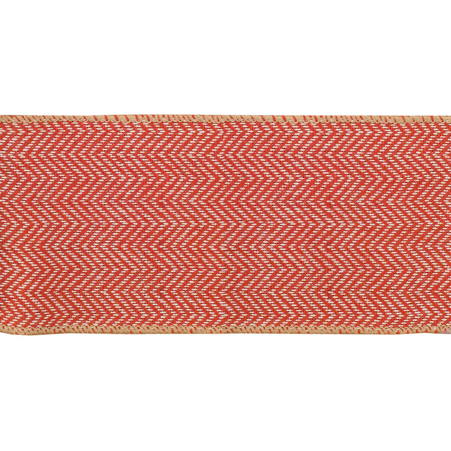 4” Red Wired Jute Ribbon