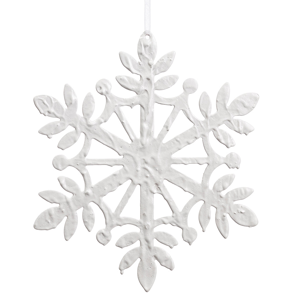 12” White Metal Snowflake – Noel Decor